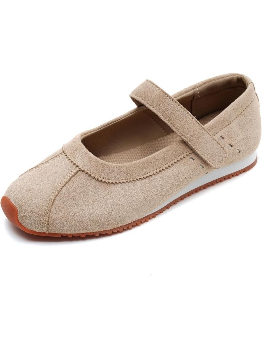 🆕Women's Khaki Mary Jane Sneakers Comfort Walking Ballet Flats Casual Shoes